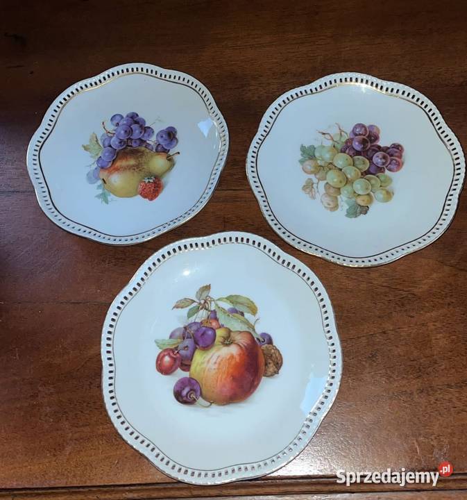 Talerzyk z owocami ażur Syg Schumann Arzbeg pomorskie