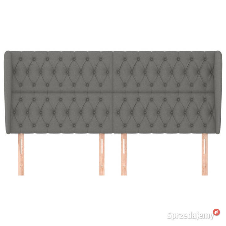 Zagłówek uszak ciemnoszary 203x23x118128 tkanina Warszawa