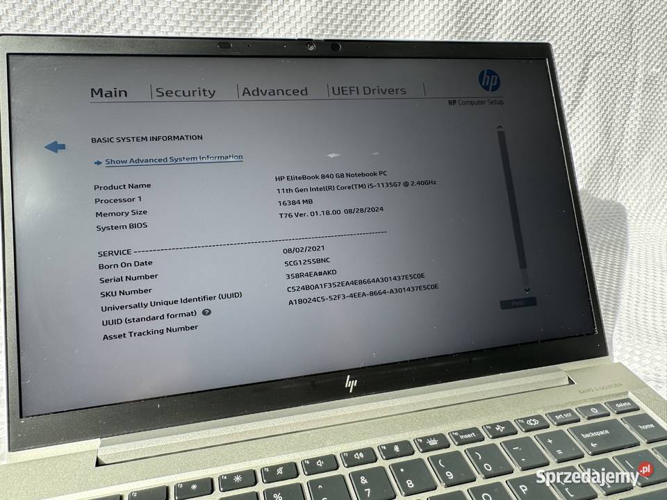 Laptop Elitebook HP 840 G8 i51135G724GHz 16GB Kraków