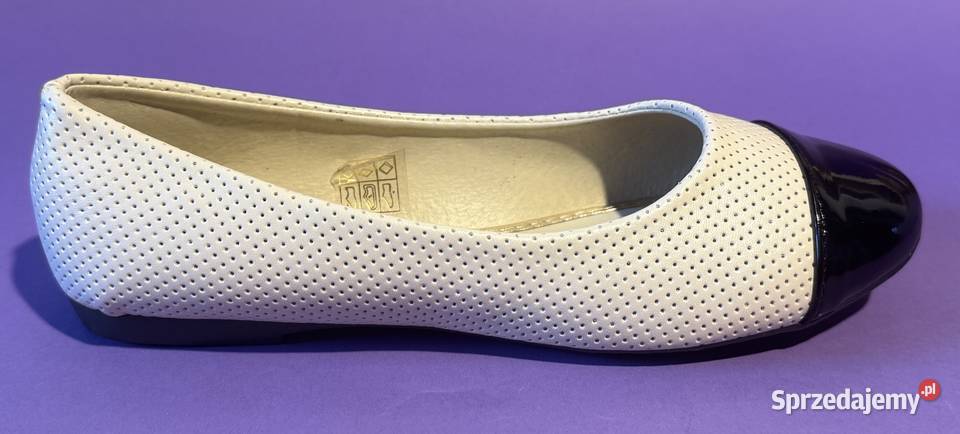 Beżowe baleriny połysk rozmiar 37 BAL9 24cm Żyrardów