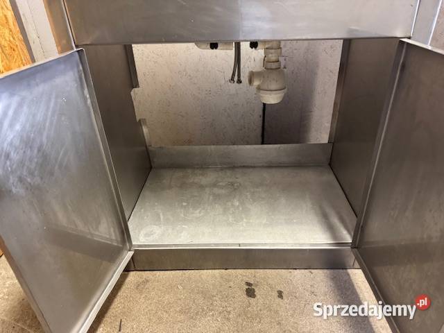 Zlew gastronomiczny dwukomorowy z szafką stal Pozostałe sprzedam