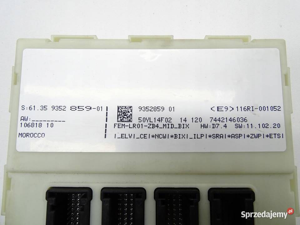 MODUŁ STEROWNIK FEM BMW F20 F21 F30 F31 9352859