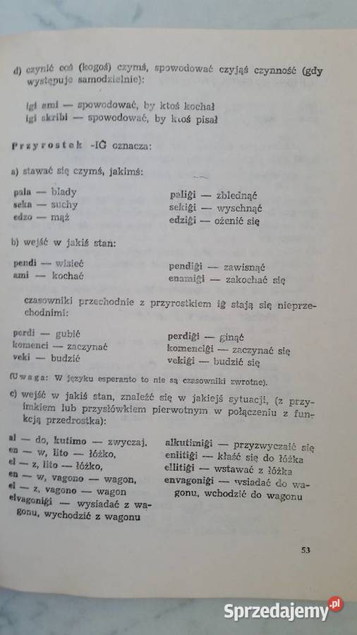 ESPERANTO Podrecznik jezyka miedzynarodowego Rok wydania 1987 Puławy