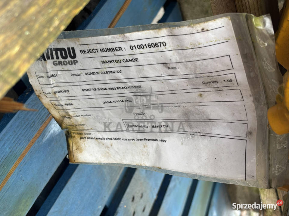 SPICER DANA 311212231 831008 Mechanizm wielkopolskie Jastrzębniki sprzedam