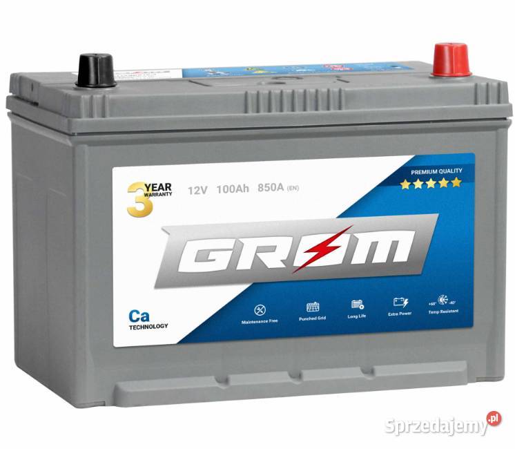 Akumulator 100Ah 850A GROM Premium Japan L P osobowe sprzedam