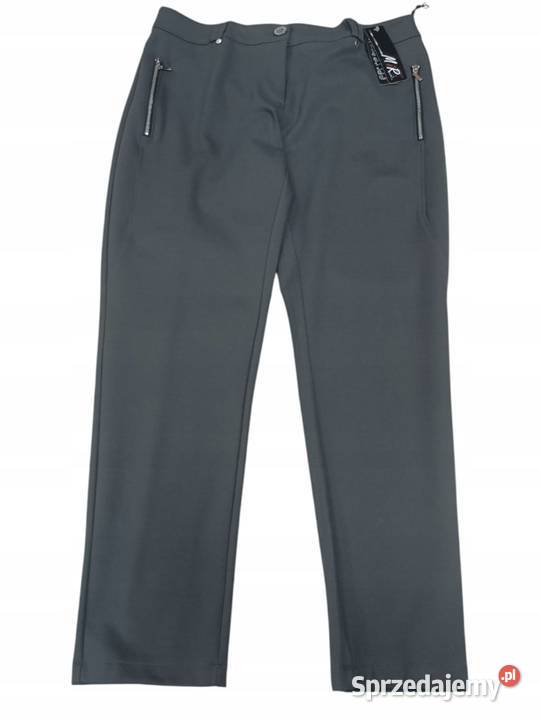 Spodnie damskie MiR proste z zamkami r 40 szary Rozmiar 48 łódzkie Wieluń