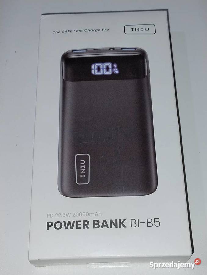 INIU Powerbank 20000mAh 225W Szybkie Ładowanie Witnica sprzedam