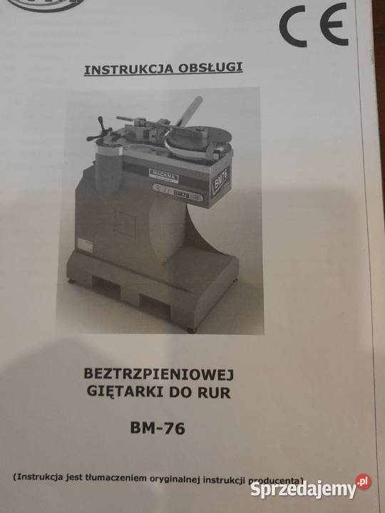 Giętarka do rur beztrzpieniowa Mackma 2016r nie Staszów