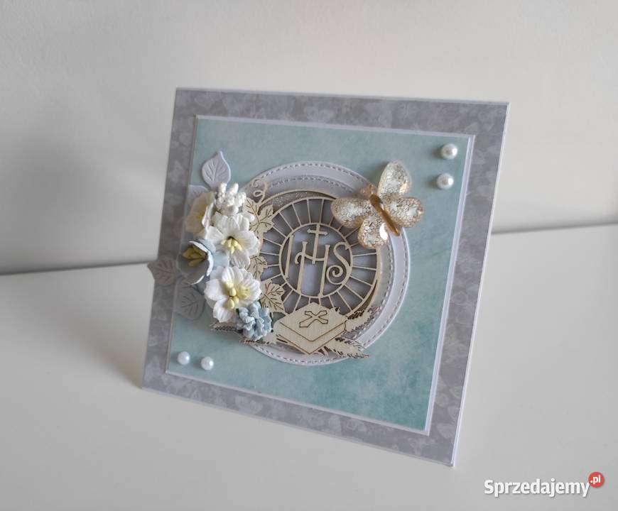 Kartka w pudełku ręcznie robiona na Pamiątkę Łódź