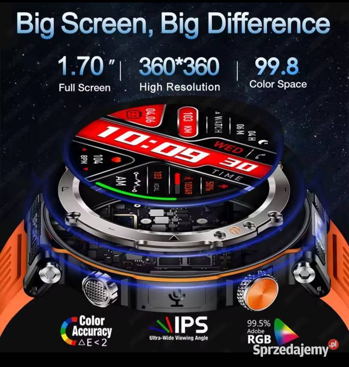 Smartwatch męski 17 cala HD Amoled Chrzanów