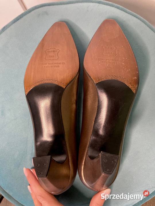 Nowe brązowe metaliczne buty czółenka Stuart Nisko sprzedam