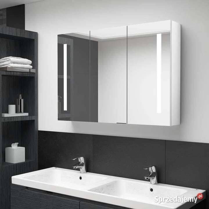 Szafka łazienkowa z lustrem i LED 89x14x62 Warszawa