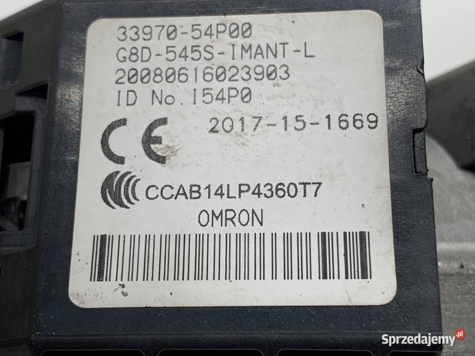 STACYJKA SUZUKI VITARA 3397054P00 16 120 KLUCZYK sprzedam