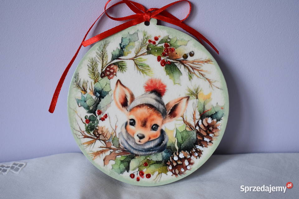 Świąteczna zawieszka decoupage dekoracja prezent Boże Narodzenie Warszawa sprzedam