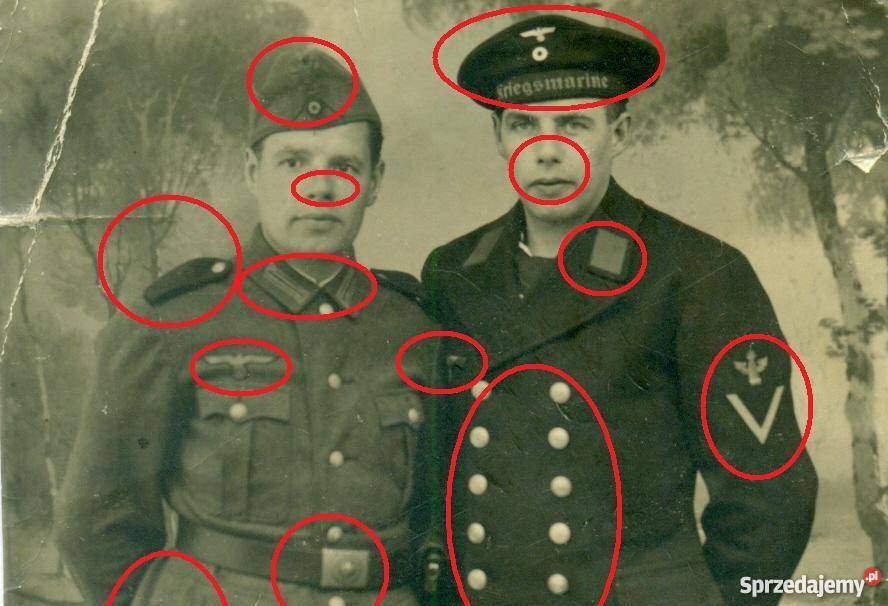 Stare zdjęcie Żołnierz Marynarz II Wojna Ostrów Wielkopolski