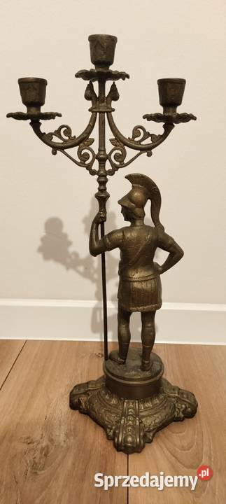 Mosiężny Świecznik Gladiator podkarpackie Jasło