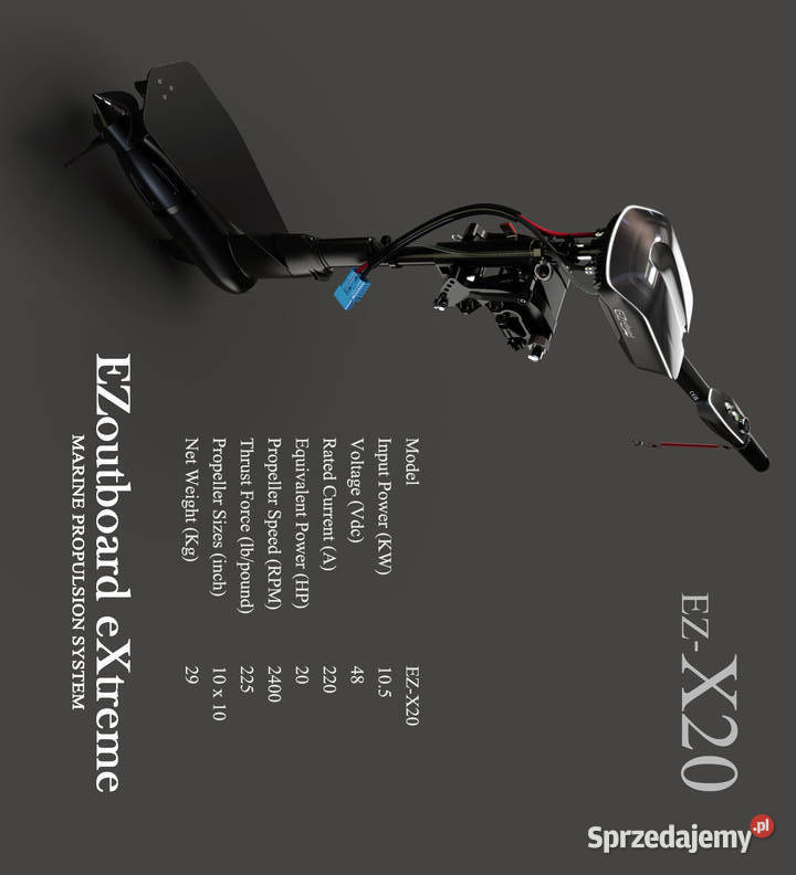 Silnik elektryczny zaburtowy 20HP EZOUTBOARD X20 Gdynia