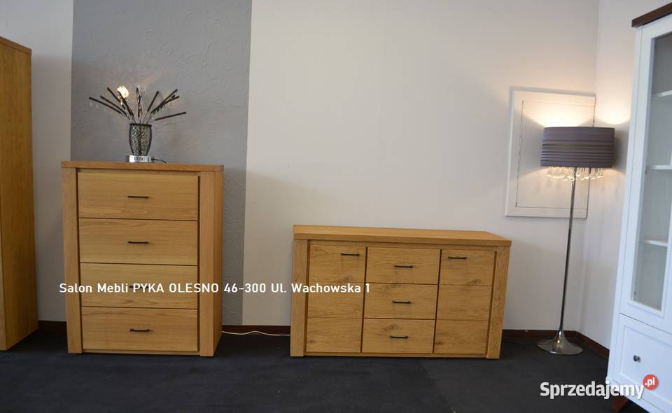 Komoda 140 Dębowa z Widocznymi SĘKAMI LOFT Meble 140cm Olesno