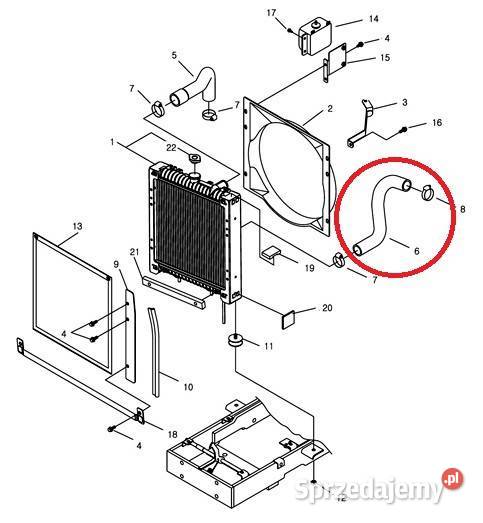 Wąż do chłodnicy LS i3030 LS R3029 A1170268 Tajęcina