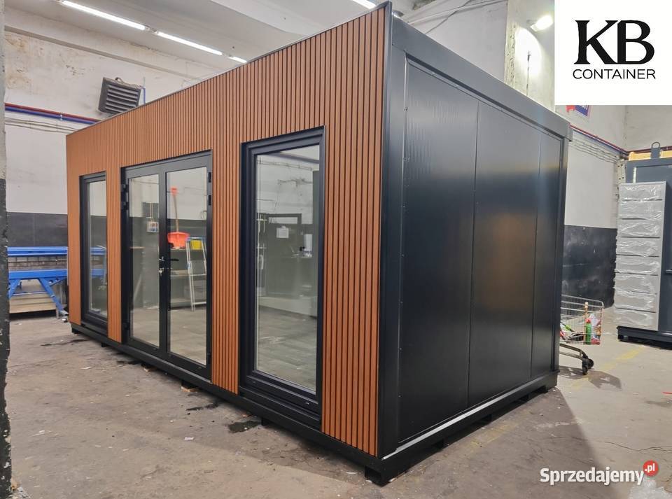 Czarny kontener 60 x 30 m z lamelami i drzwiami Kędzierzyn-Koźle sprzedam