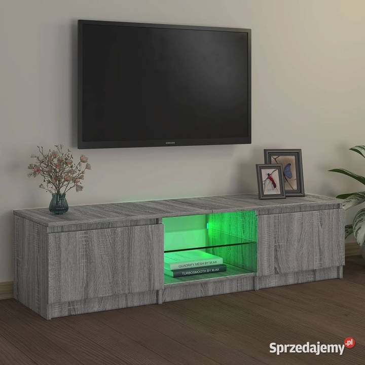 Szafka pod TV z LED szary dąb sonoma 140x40x355 Warszawa