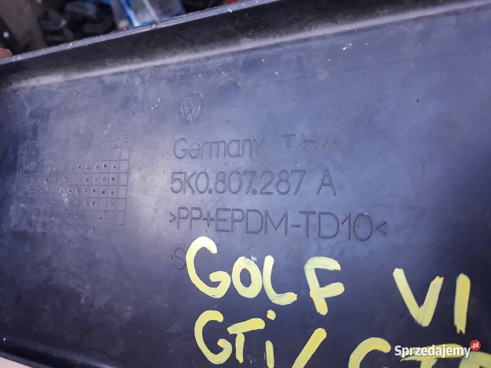 VW GOLF VI 6 GTI GTD RAMKA TABLICY Międzychód
