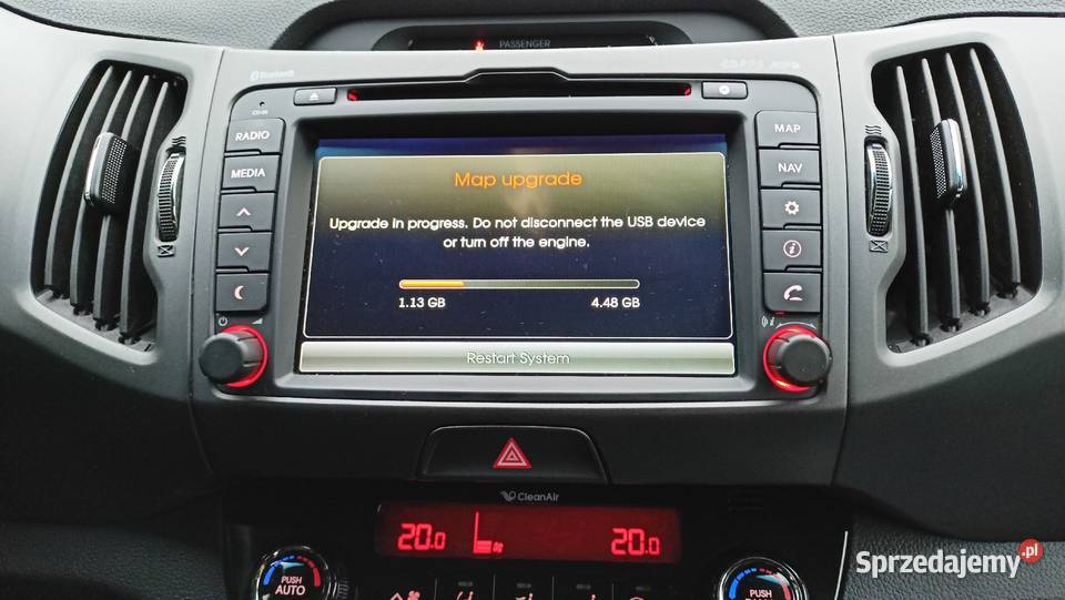 Kia Sportage polskie menu polski lektor mapy łódzkie Aleksandrów Łódzki