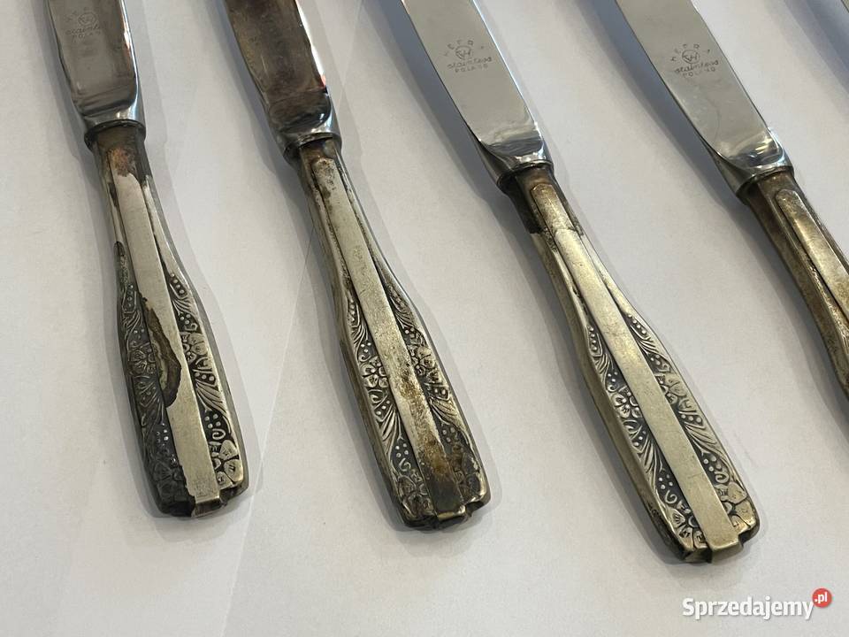 Zestaw 6 noży model Wschodni Hefra srebro 800 Kraków