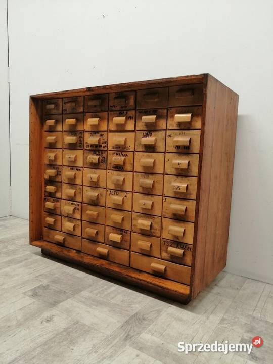 szuflandia komoda aptekarska stara drewno Radomsko