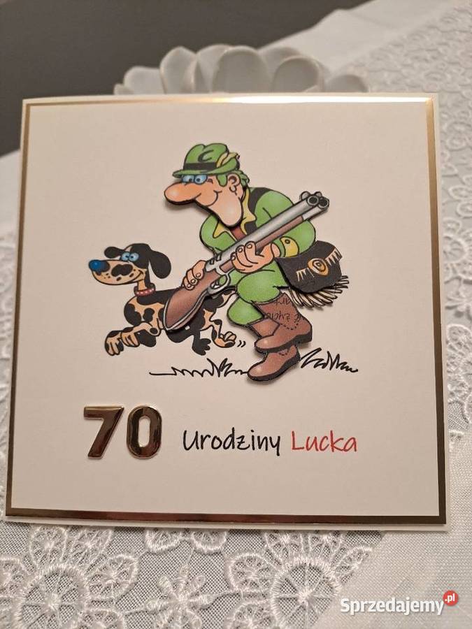 Kartka 3D w kopercie urodziny leśnika Strzebiń