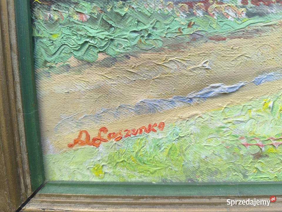 Obraz olejny w ramie sygnowany Laszenko Łódź