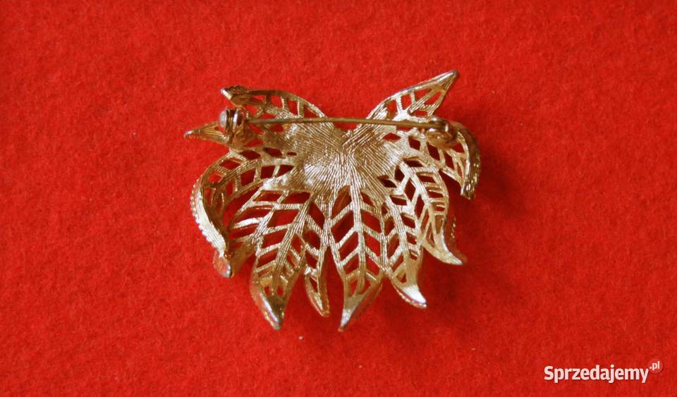 Stara angielska broszka kwiat w kolorze Ozdoby sprzedam