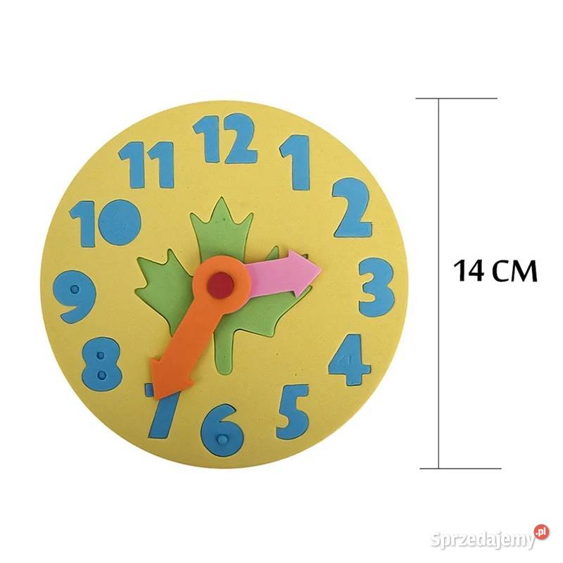 Piankowy zegar edukacyjny Nauka godzin Edukacyjne Płock