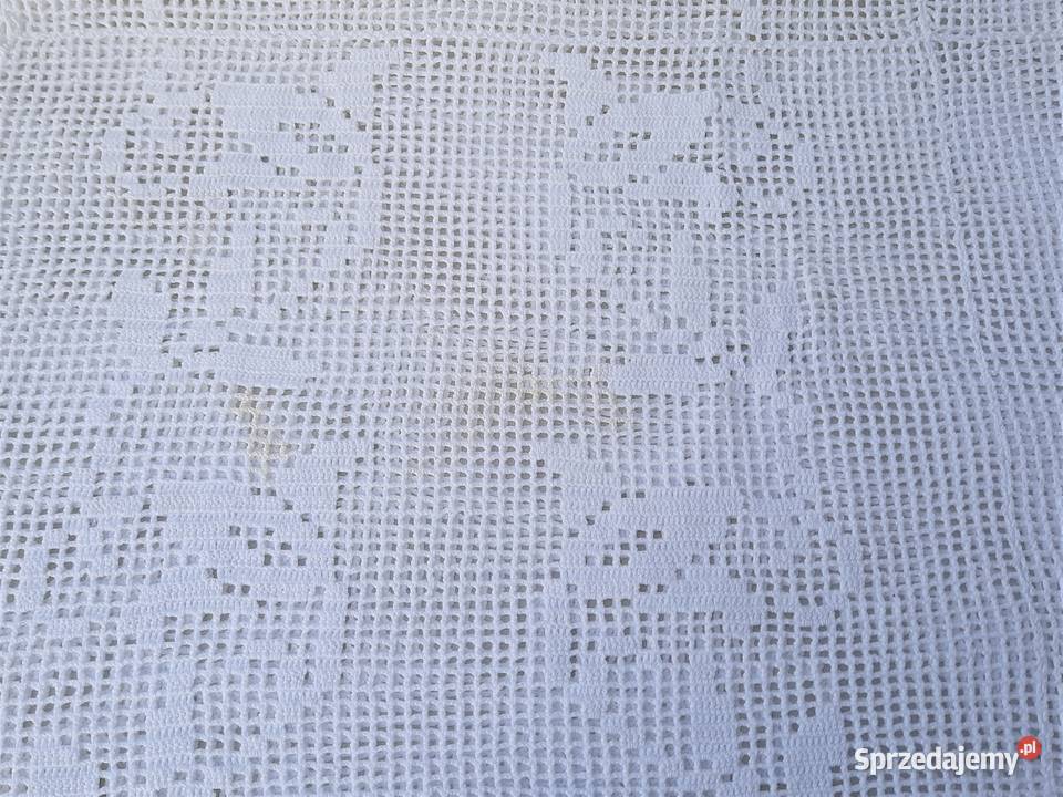 Bawełniany obrus szydełkowy 100 x 125 łódzkie Łódź