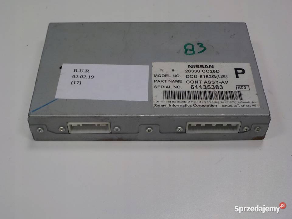 MODUŁ STEROWNIK GPS NISSAN MURANO Z51 28330CC26D Nowy Tomyśl