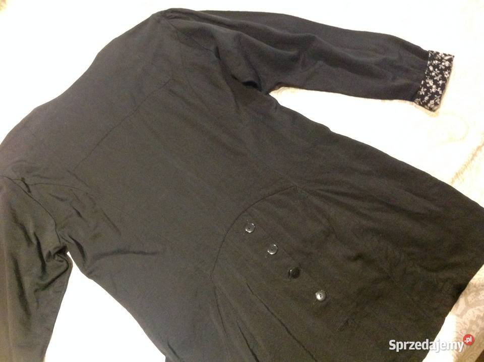 Tunika Żakiet Damski Czarny L1Fashion S Nowa Sól