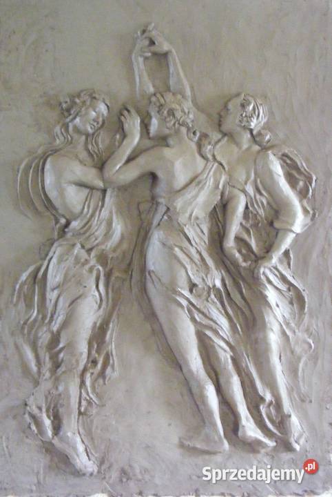 Płaskorzeźba na ścianę kobiety Trzy gracje Jeżów Sudecki