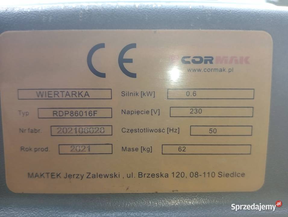 Wiertarka pionowa Wejherowo