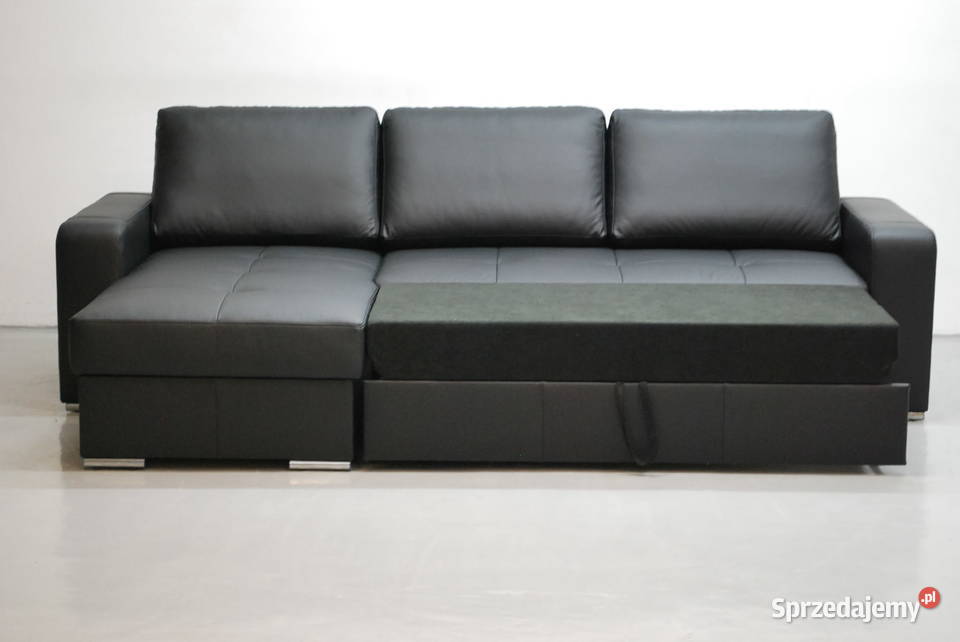 czarny SKÓRA NATURALNA NAROŻNIK Z FSPANIA6605 Poznań sprzedam