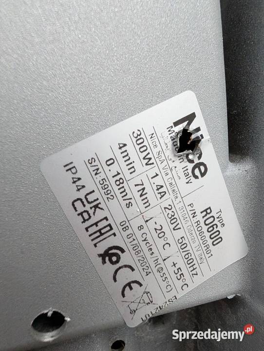 Nice Robus 600 napęd do bramy Rzeszów