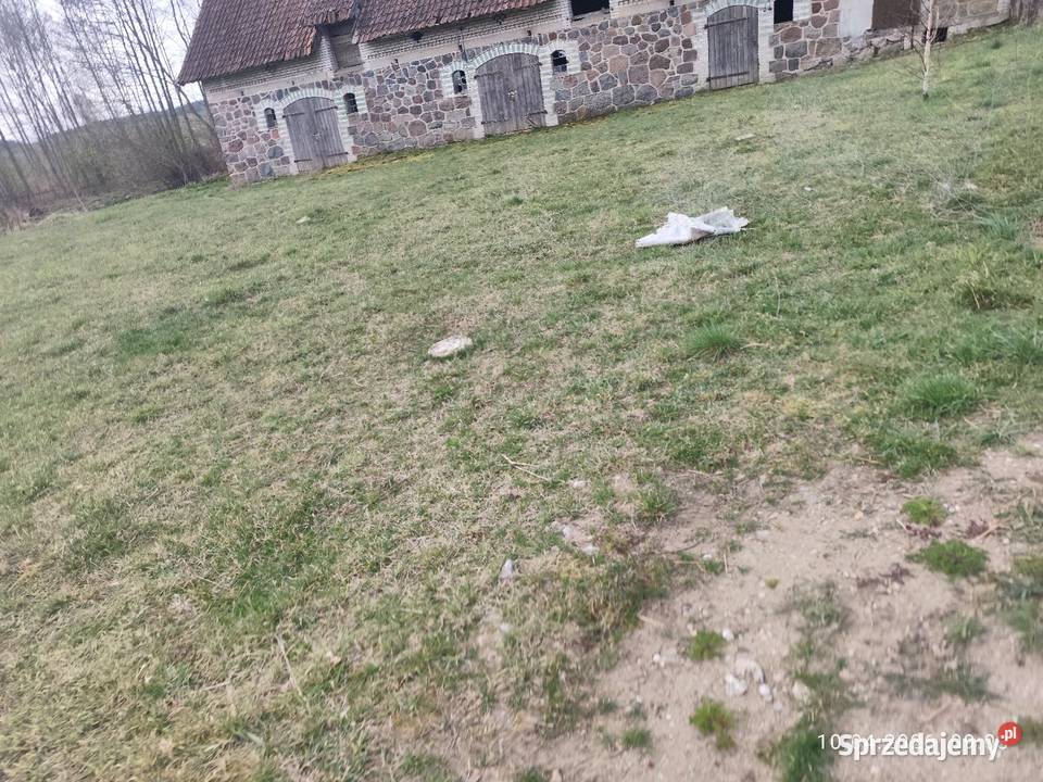 Działka budowlana z budynkiem stawem warmińsko-mazurskie Danowo