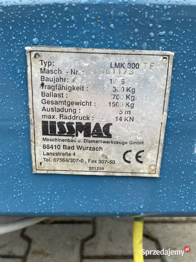 Minidźwig Dźwig LISSMAC LMK 300 TFE wciągarka
