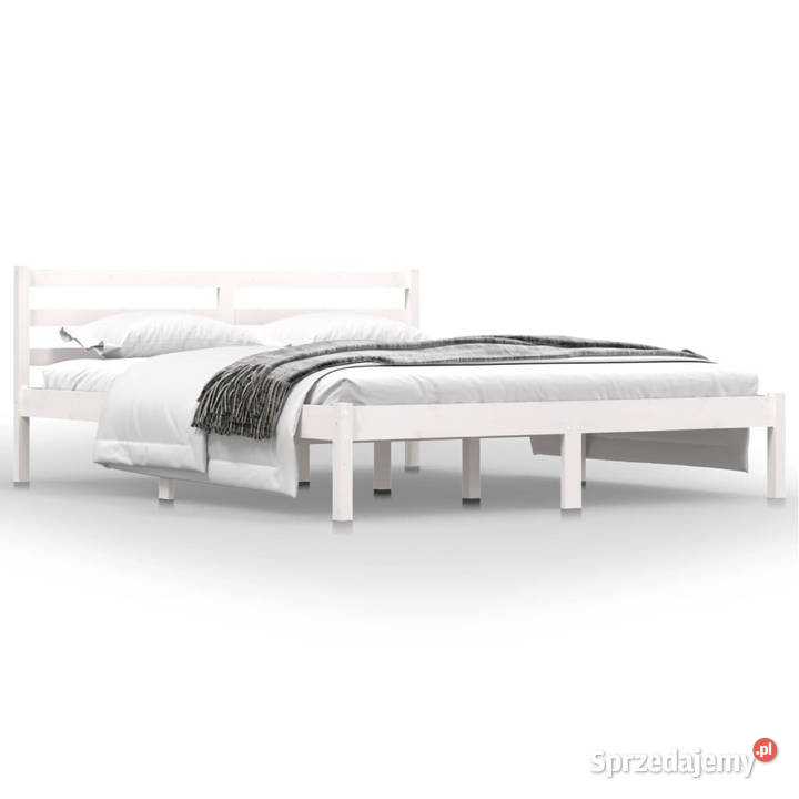 Rama łóżka biała lite drewno sosnowe 150x200 Warszawa