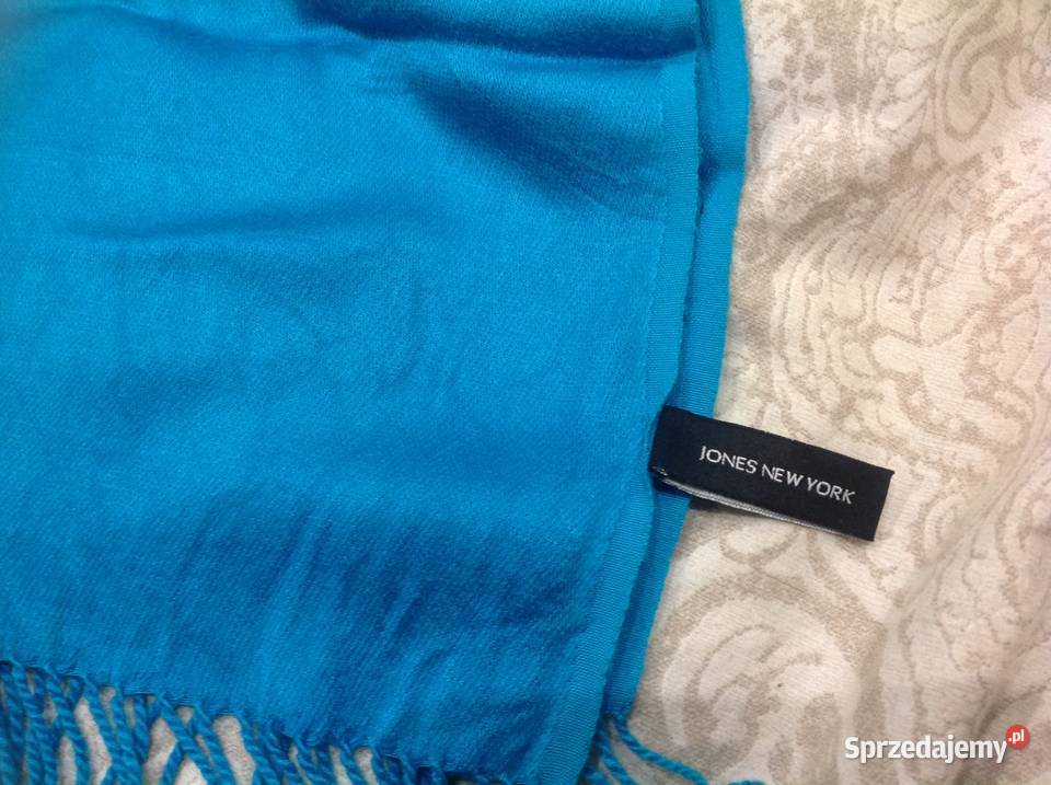 Szal z Frędzlami Damski Jones York Turkusowy Nowa Sól