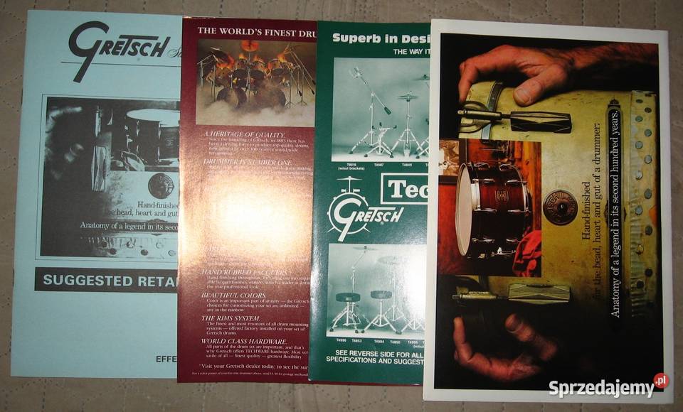 GRETSCH Drums PosterCatalog list and flyers lot Kępice