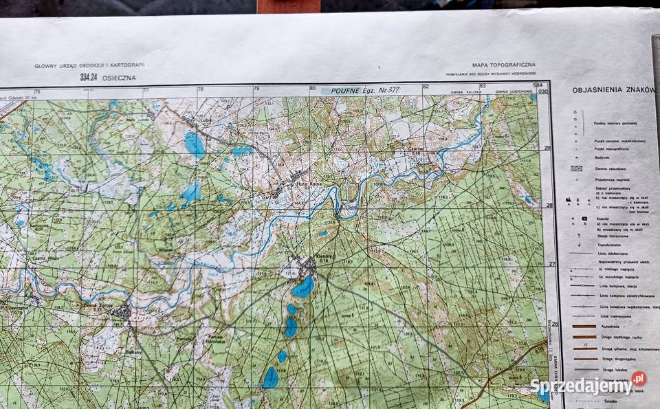 Mapy topograficzne poufneGdynia 150 000 Łebno Mapy i przewodniki Gdynia