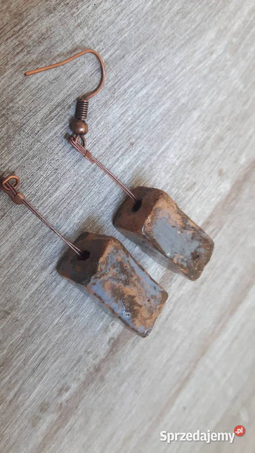 Kolczyki ceramiczne ręcznie wykonane mazowieckie Otwock