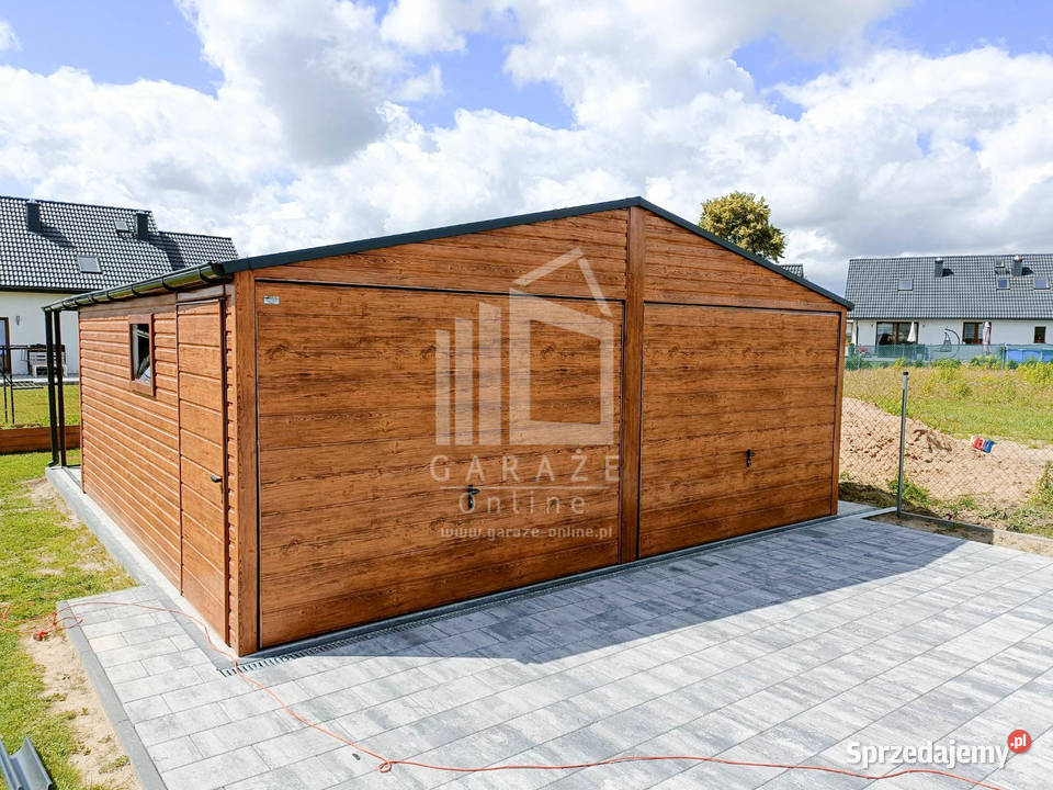 GARAŻ BLASZANY 6m x 5m dwuspad 2x Brama wiata Lublin sprzedam