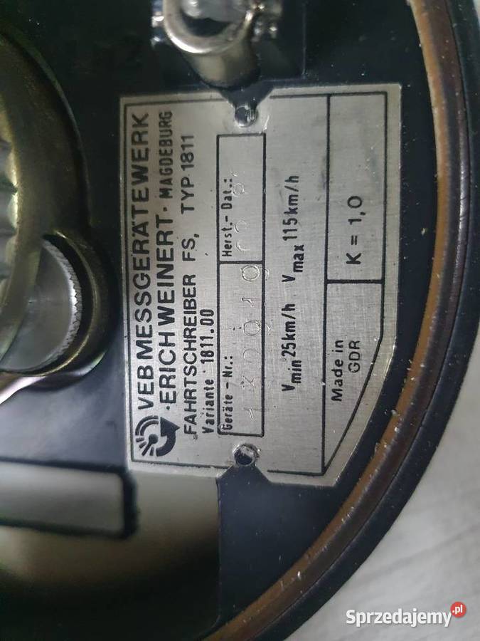 Stary prędkościomierz tachograf DDR typ FS 1811 Czeladź