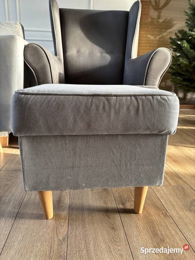 Sofa z fotelem i pufa Zestaw wypoczynkowy Wrocław sprzedam